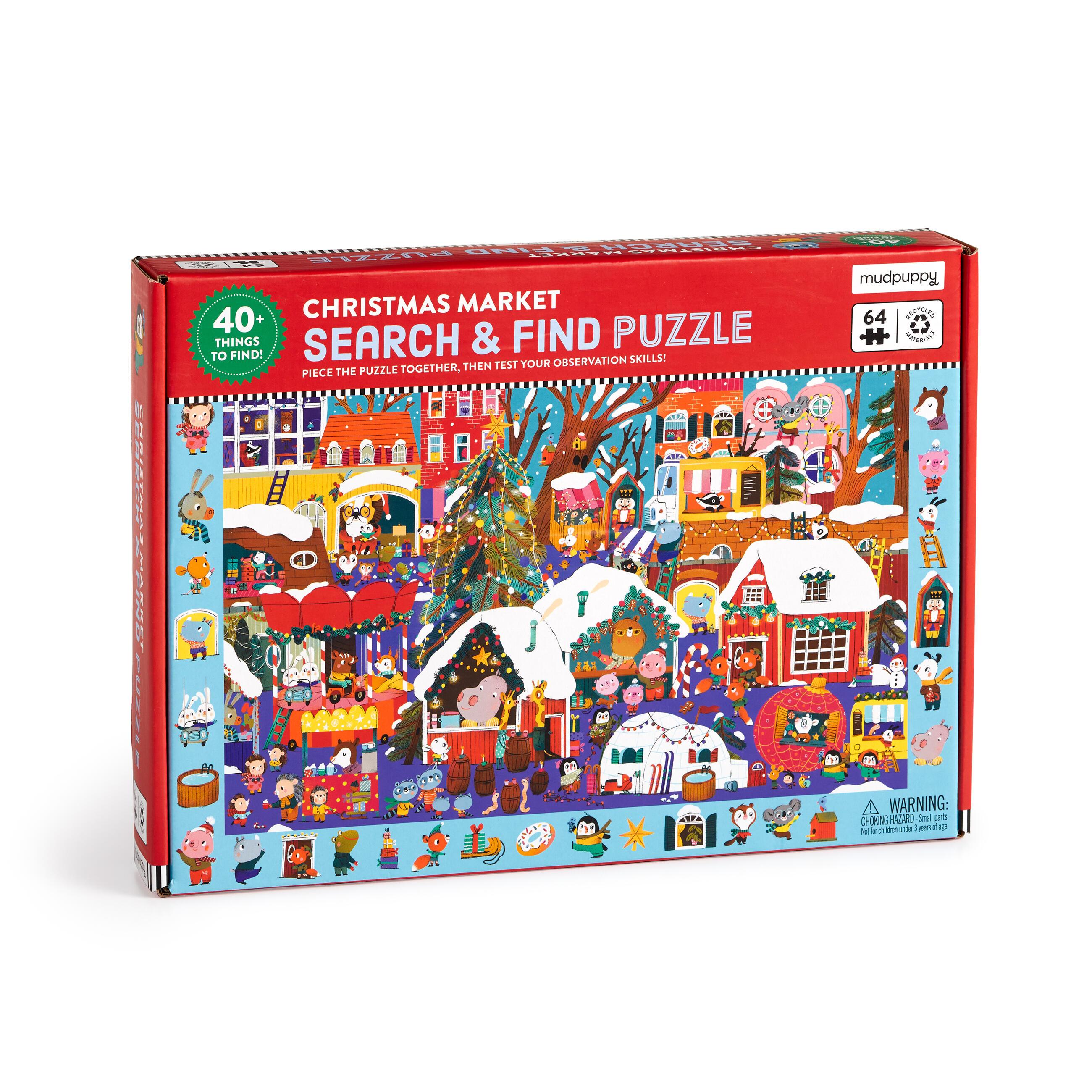 Vorderes Coverbild Christmas Market 64 Piece Search & Find Puzzle