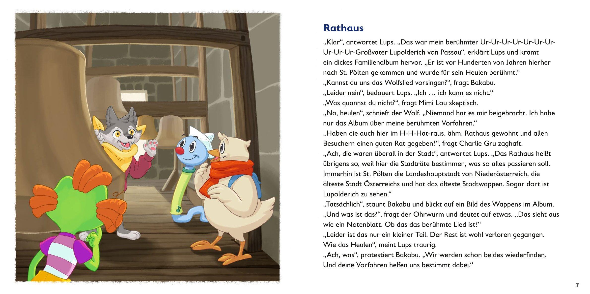 Beispielinhalt (Bild) Bakabu und das Wolfslied von St. Pölten