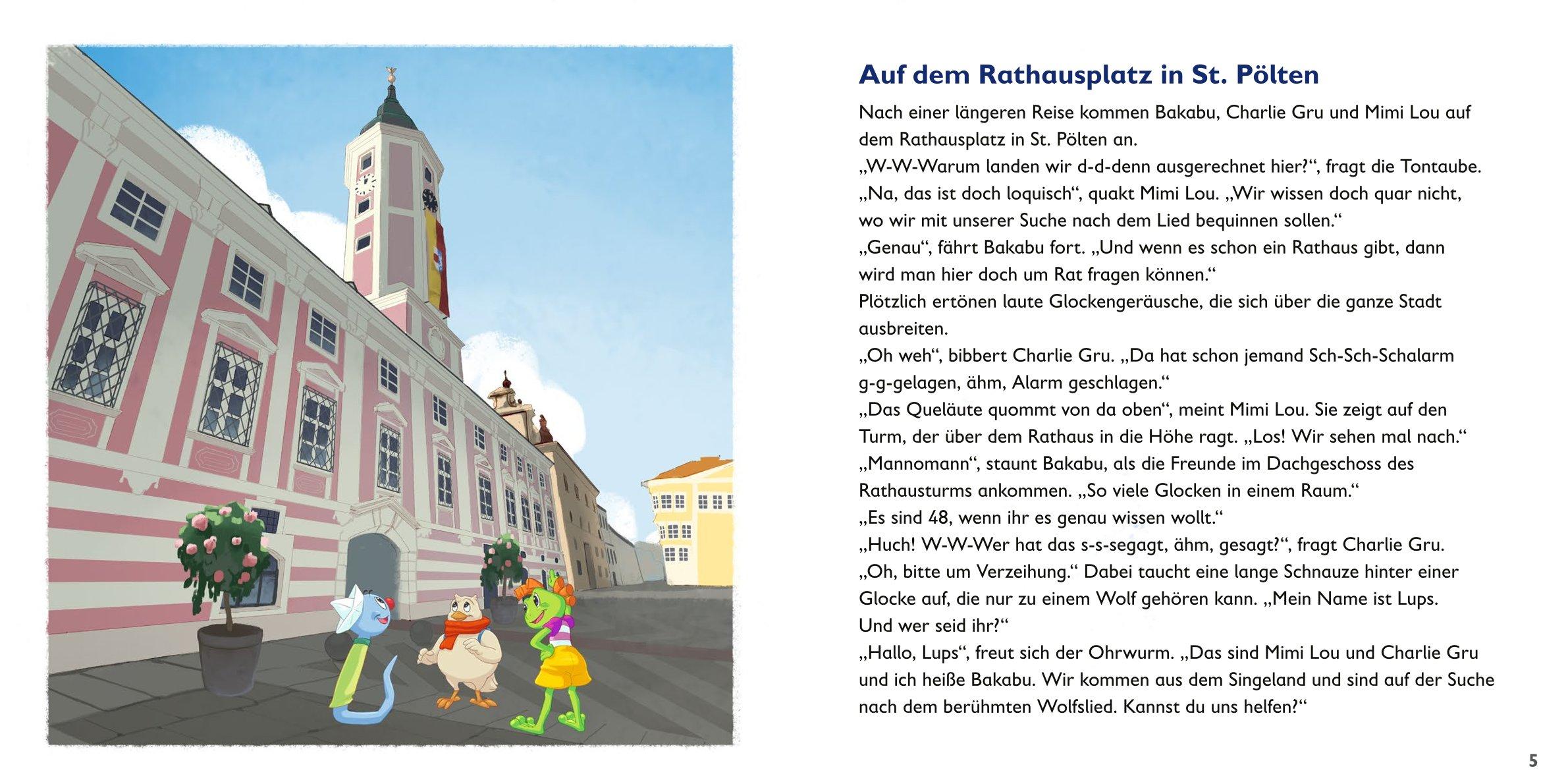 Beispielinhalt (Bild) Bakabu und das Wolfslied von St. Pölten