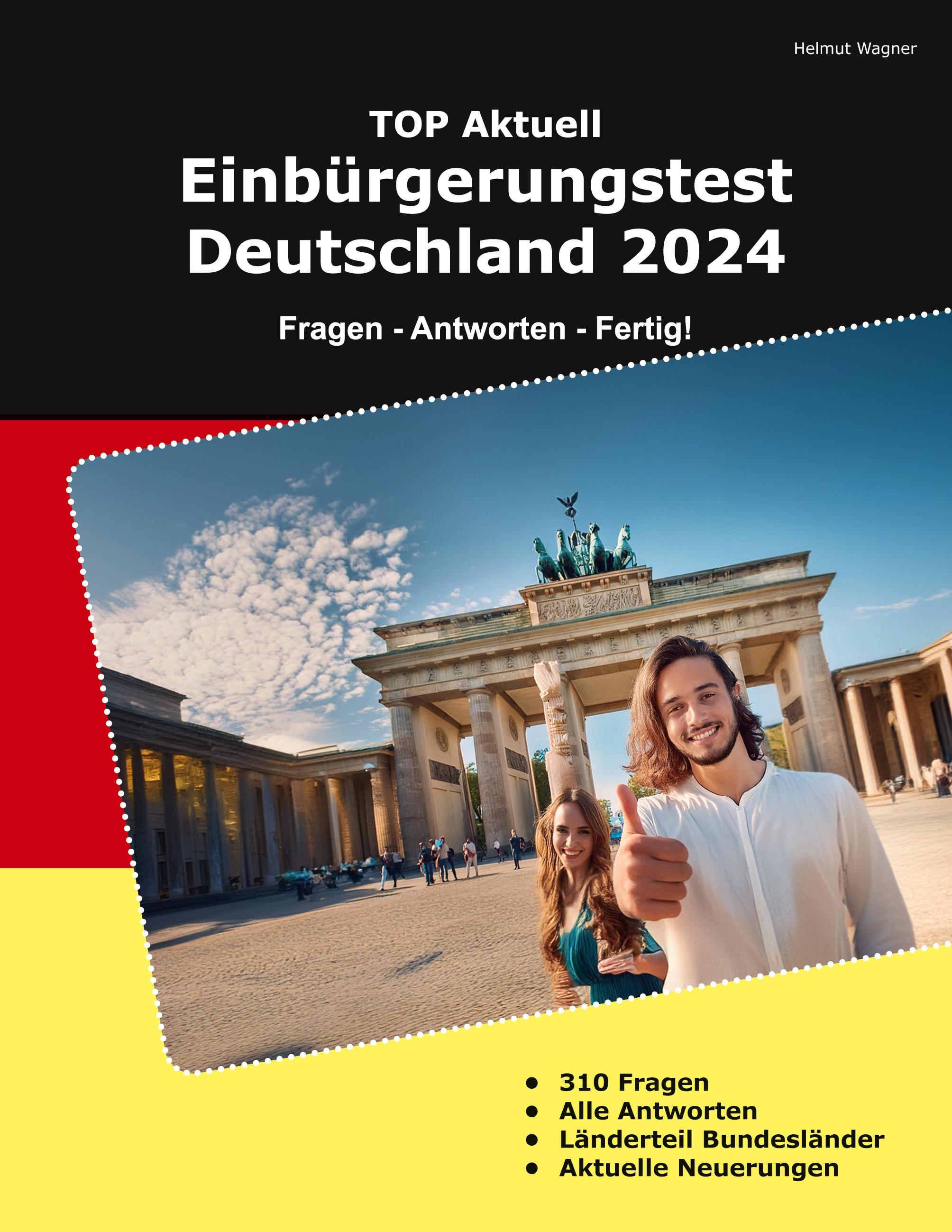 Vorderes Coverbild Einbürgerungstest Deutschland 2024