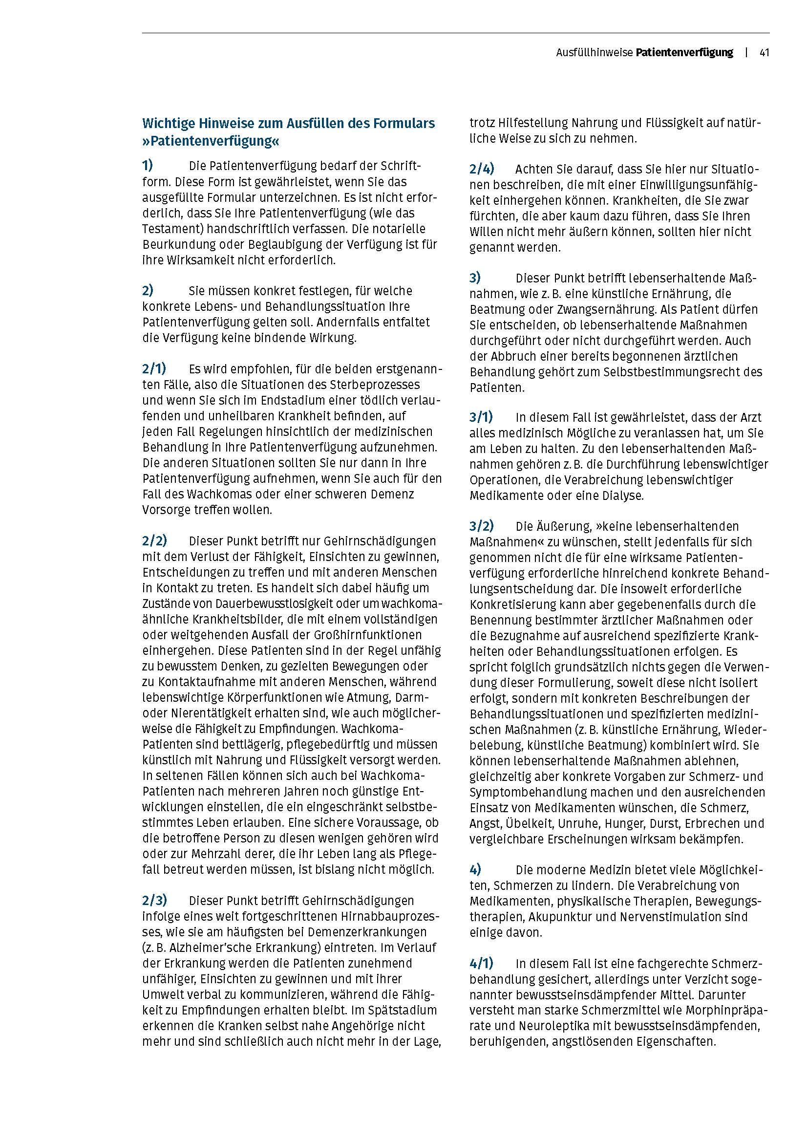 Beispielinhalt (Bild) Der VorsorgePlaner