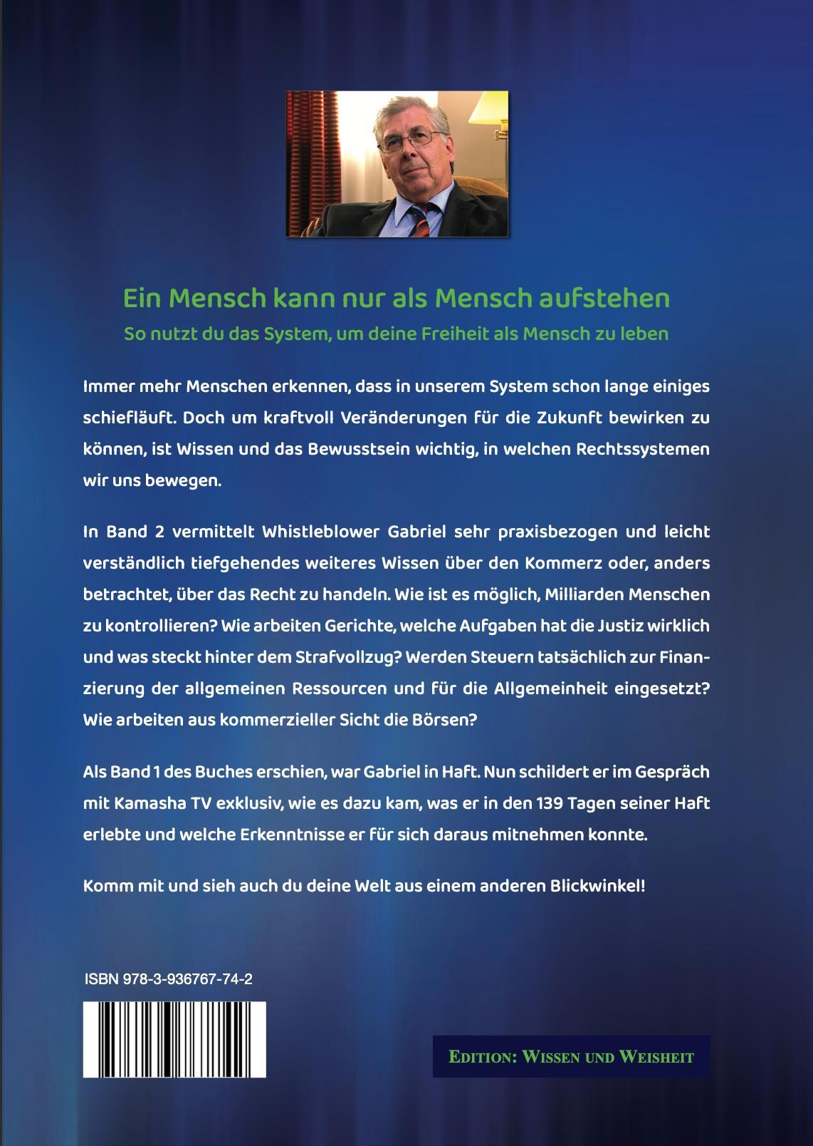 Rückseitencover Ein Mensch kann nur als Mensch aufstehen Band 2