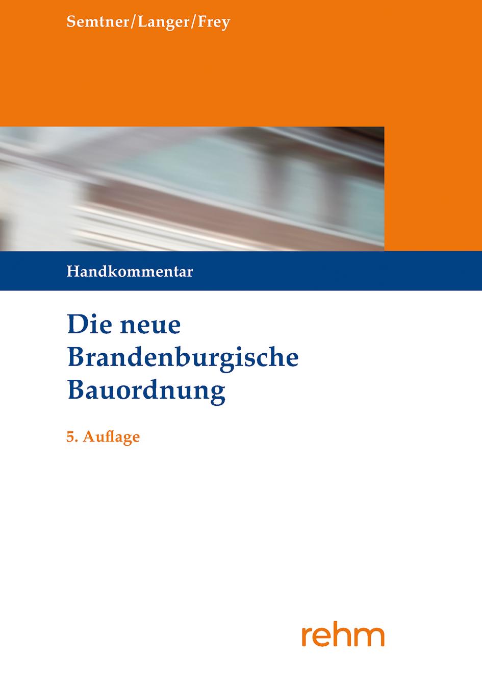 Vorderes Coverbild Die neue Brandenburgische Bauordnung