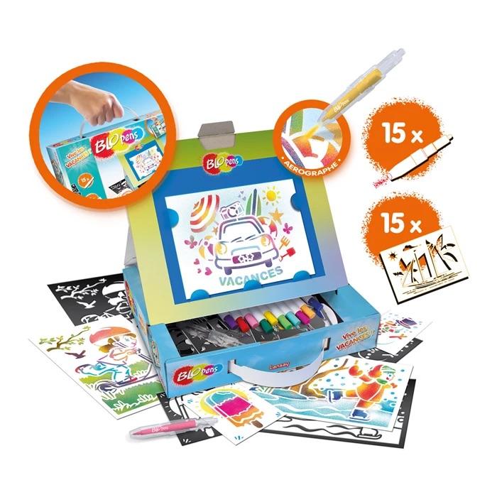 Beispielinhalt (Bild) Lansay - BLOPENS Sprühstifteset Koffer