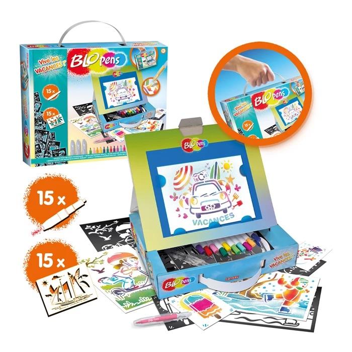 Beispielinhalt (Bild) Lansay - BLOPENS Sprühstifteset Koffer