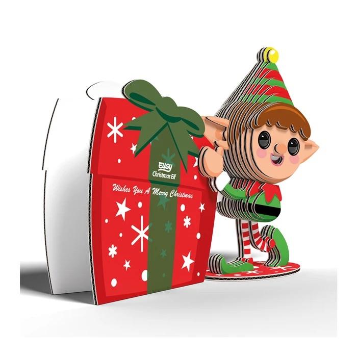 Beispielinhalt (Bild) EUGY - 3D Bastelset Weihnachtself