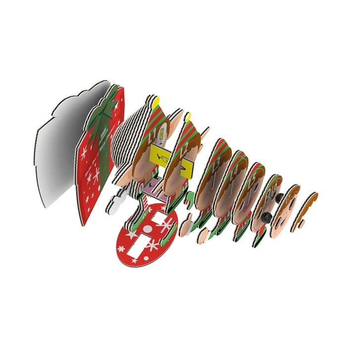 Beispielinhalt (Bild) EUGY - 3D Bastelset Weihnachtself
