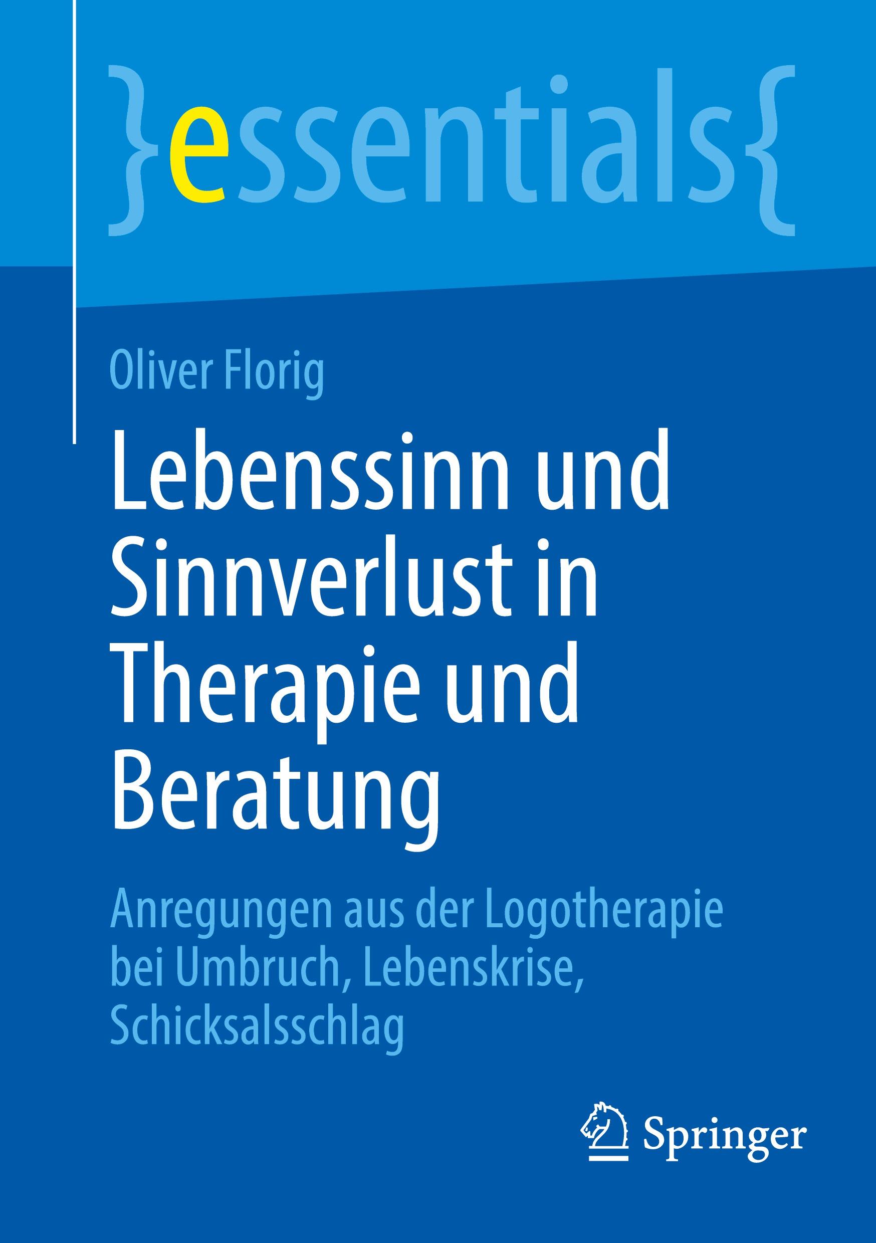 Vorderes Coverbild Lebenssinn und Sinnverlust in Therapie und Beratung