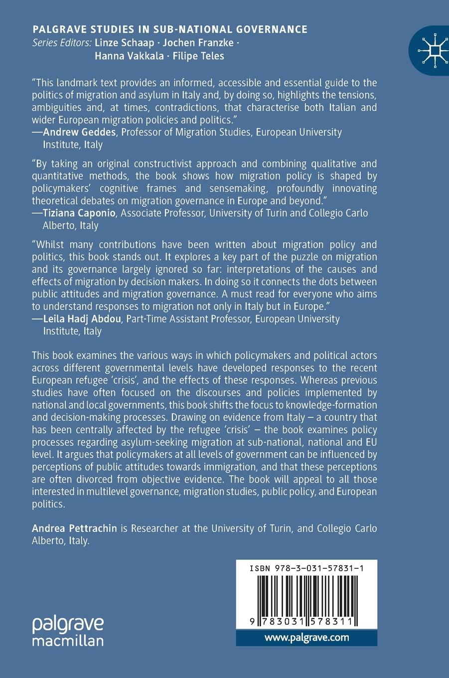 Rückseitencover The Multi-Layered Governance of Migration in Italy