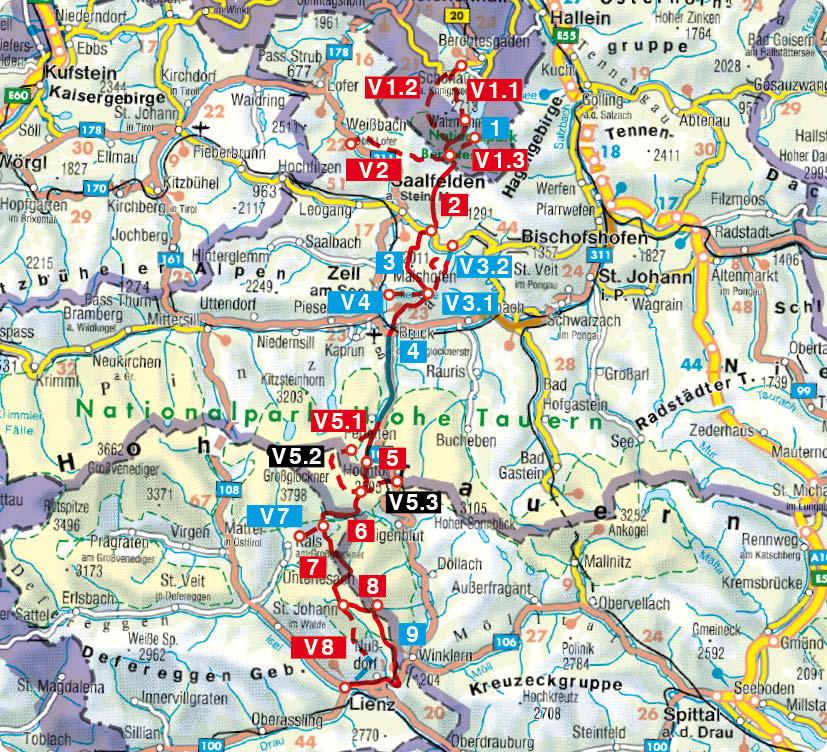 Beispielinhalt (Bild) Alpenüberquerung Berchtesgaden - Lienz