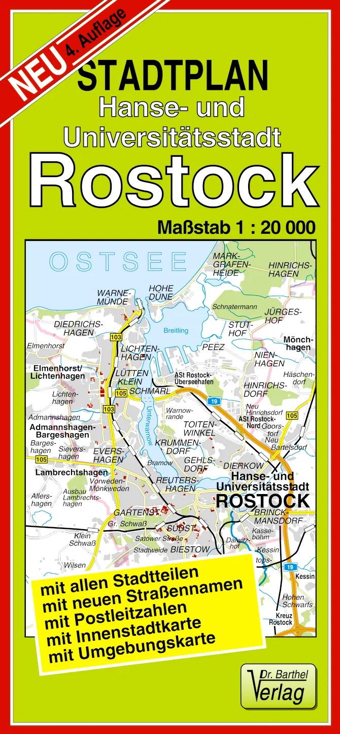 Vorderes Coverbild Stadtplan Hanse- und Universitätsstadt Rostock