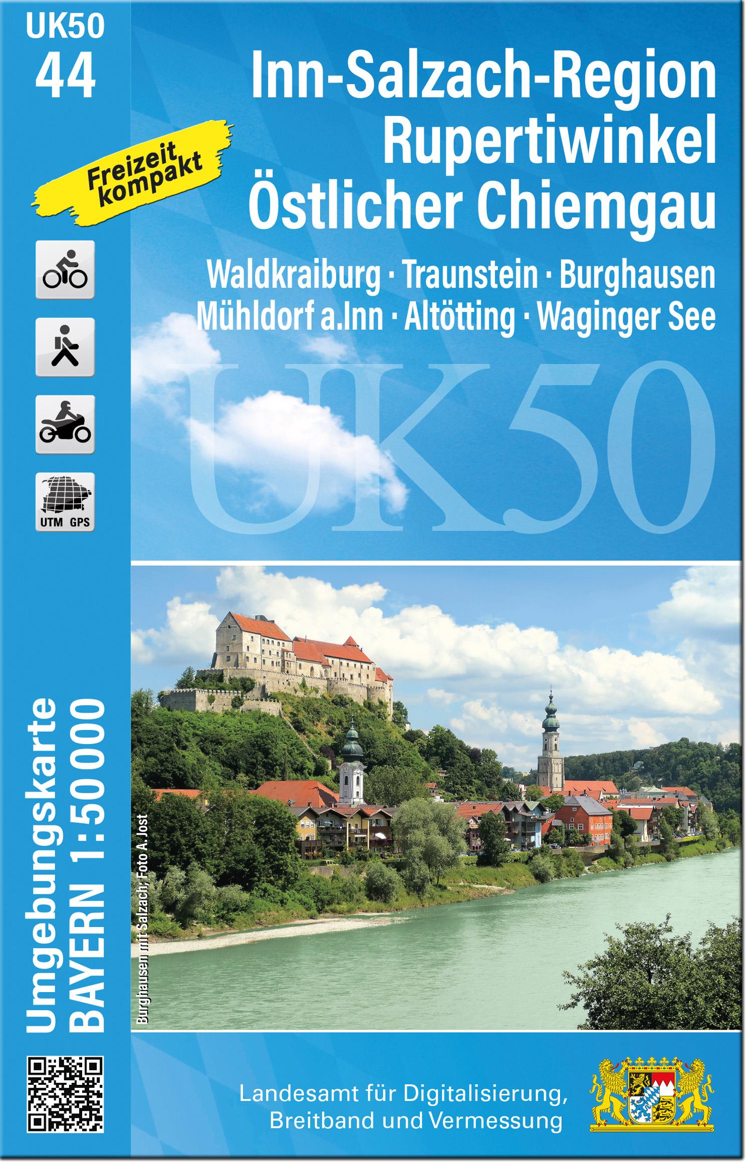 Vorderes Coverbild UK50-44 Inn-Salzach-Region, Rupertiwinkel, Östlicher Chiemgau