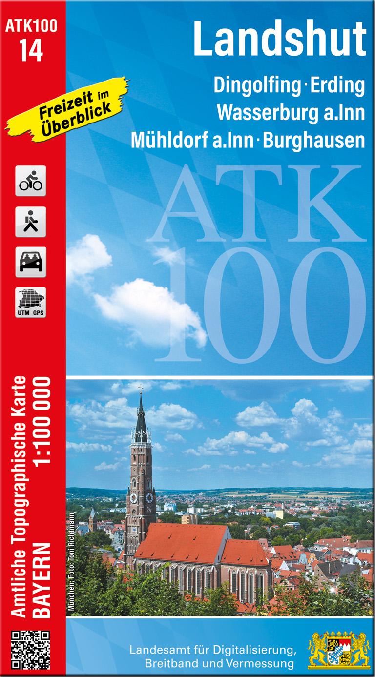 Vorderes Coverbild ATK100-14 Landshut (Amtliche Topographische Karte 1:100000)
