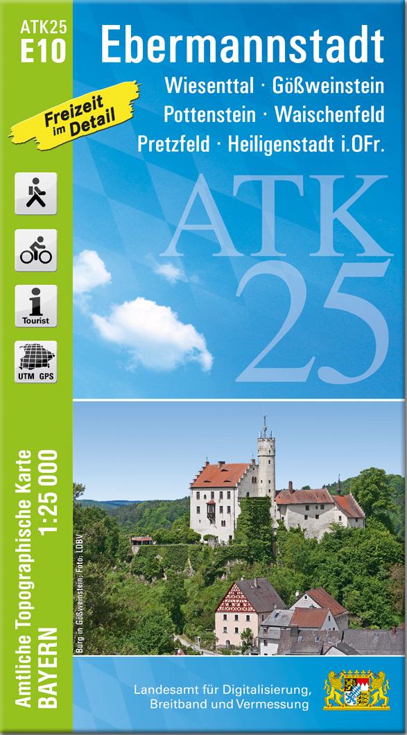 Vorderes Coverbild ATK25-E10 Ebermannstadt (Amtliche Topographische Karte 1:25000)