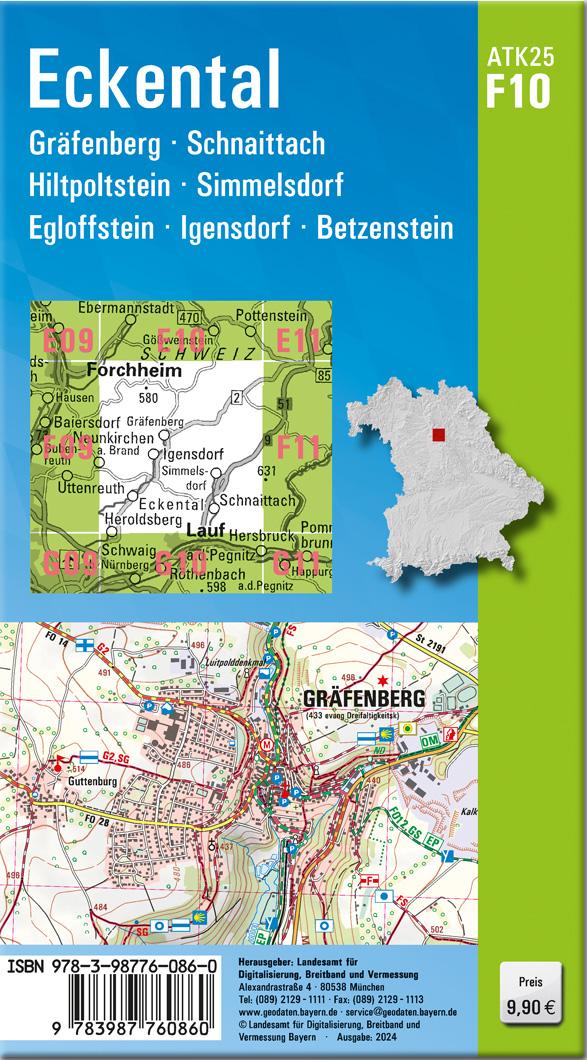 Rückseitencover ATK25-F10 Eckental (Amtliche Topographische Karte 1:25000)
