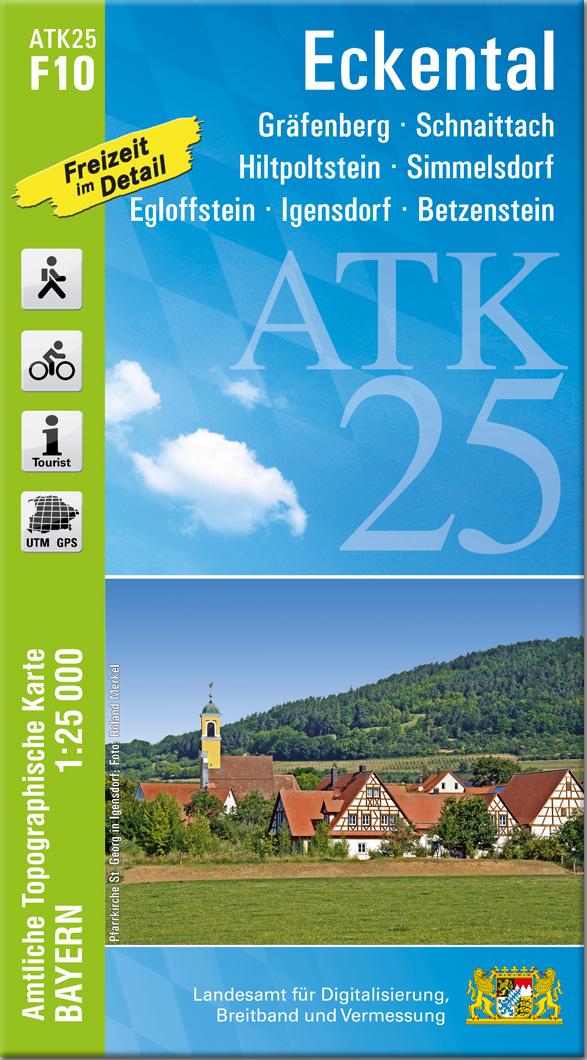 Vorderes Coverbild ATK25-F10 Eckental (Amtliche Topographische Karte 1:25000)