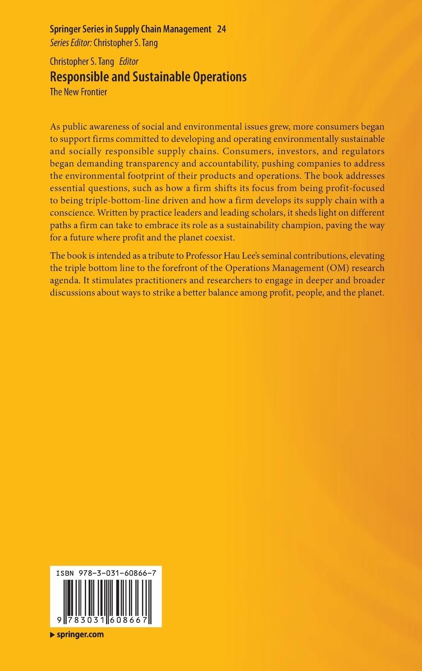 Rückseitencover Responsible and Sustainable Operations