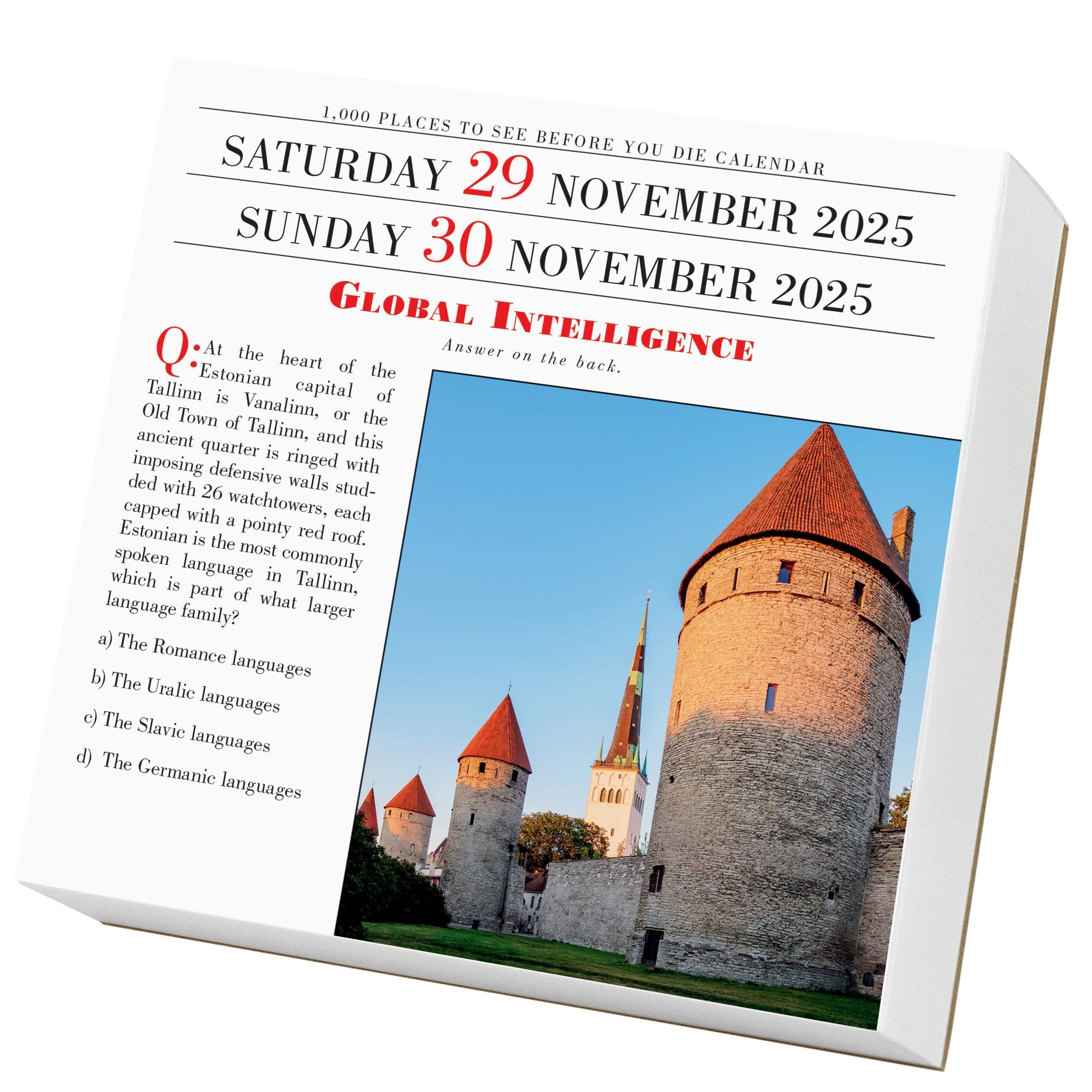 Beispielinhalt (Bild) 1,000 Places to See Before You Die Page-A-Day(r) Calendar 2025
