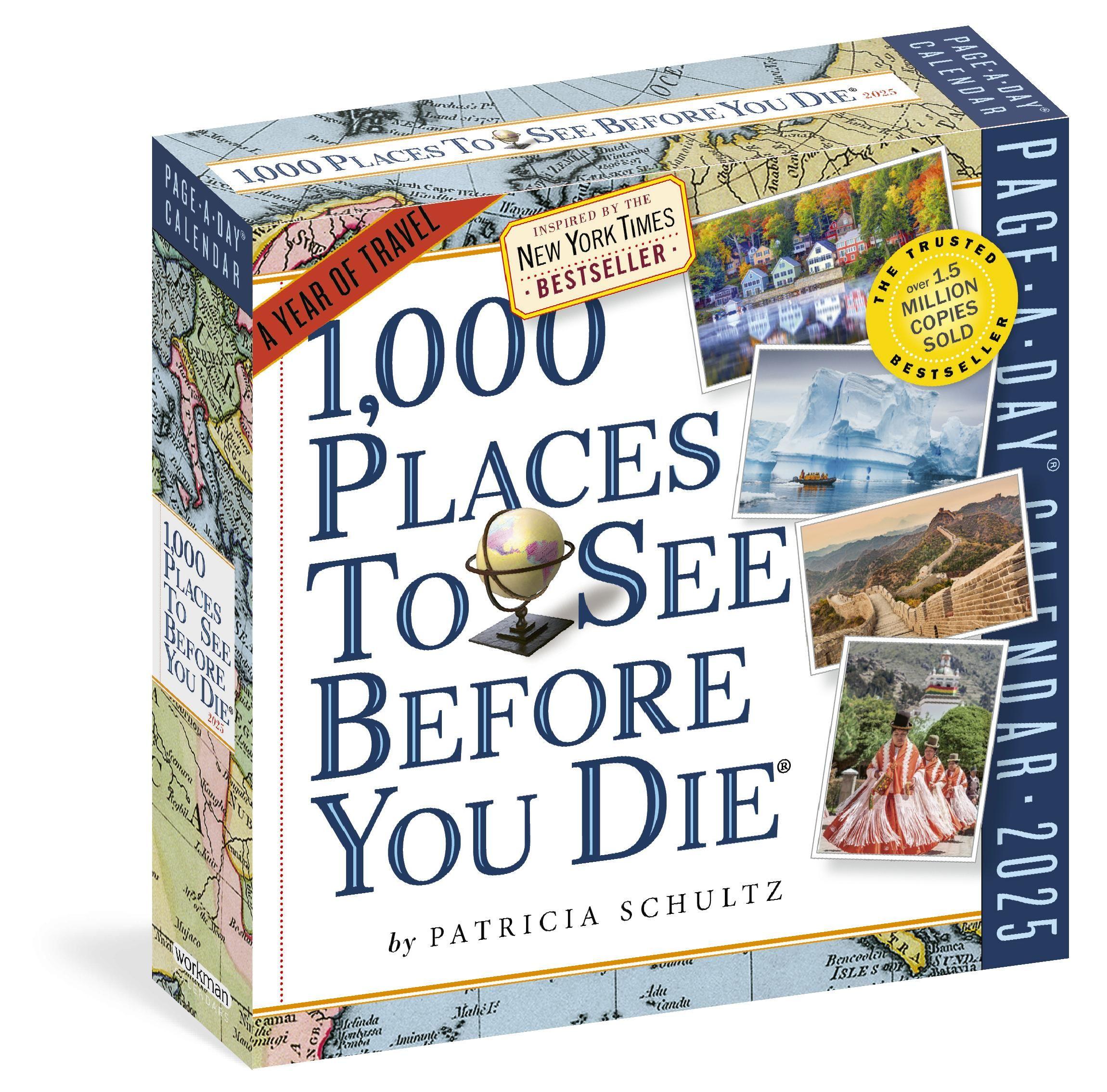 Vorderes Coverbild 1,000 Places to See Before You Die Page-A-Day(r) Calendar 2025