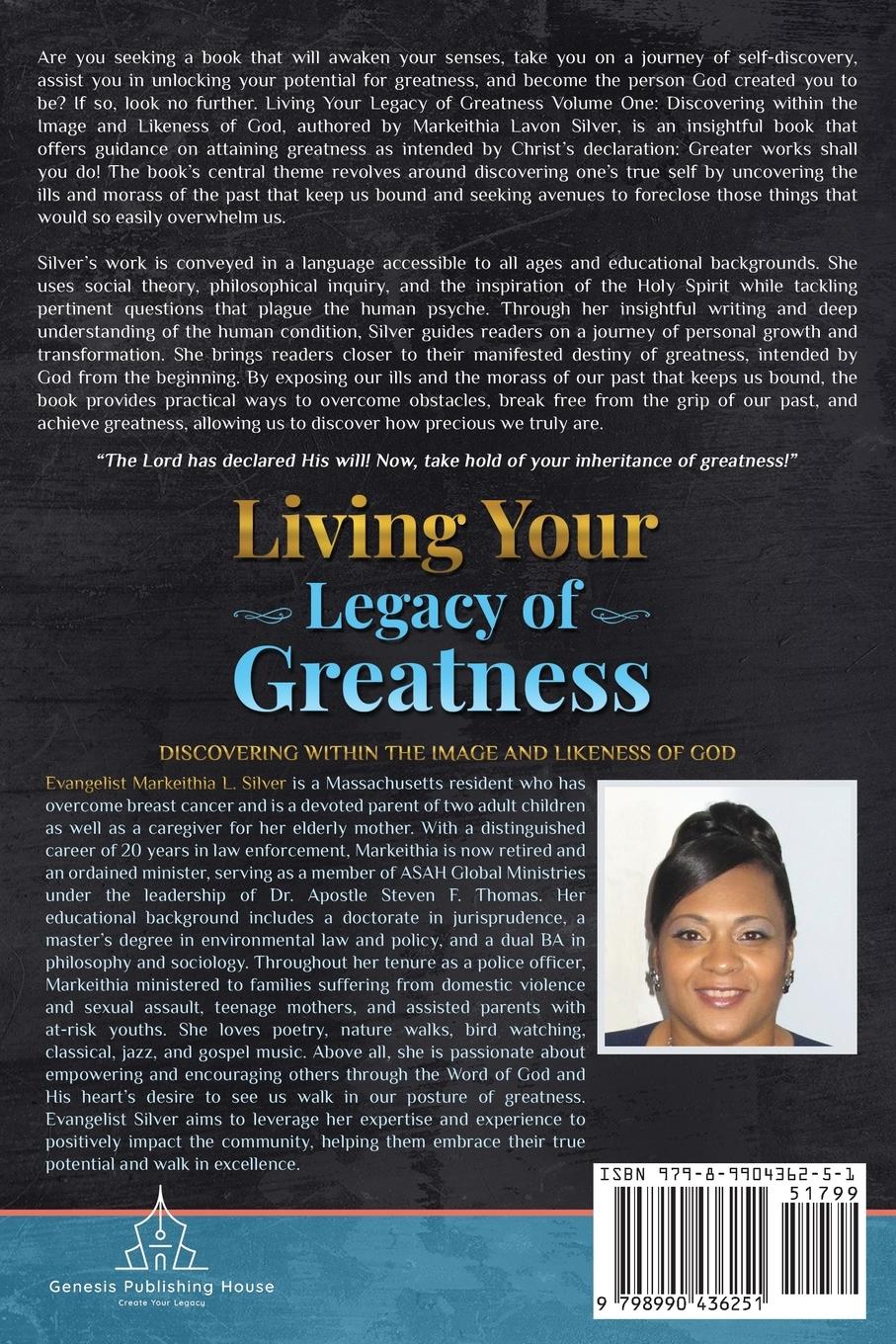 Rückseitencover Living Your Legacy Of Greatness Volume One
