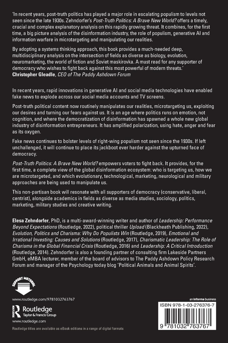 Rückseitencover Post-Truth Politics