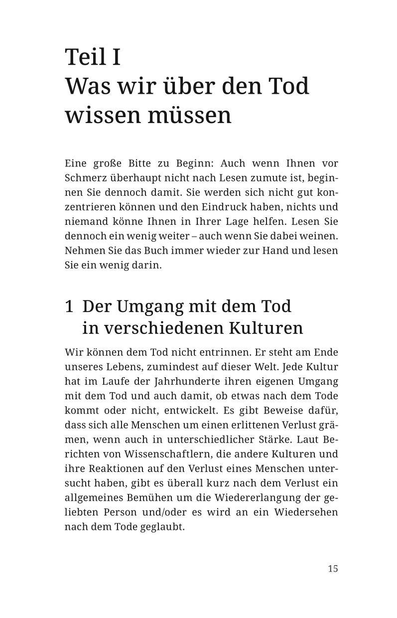 Beispielinhalt (Bild) Einen geliebten Menschen verlieren
