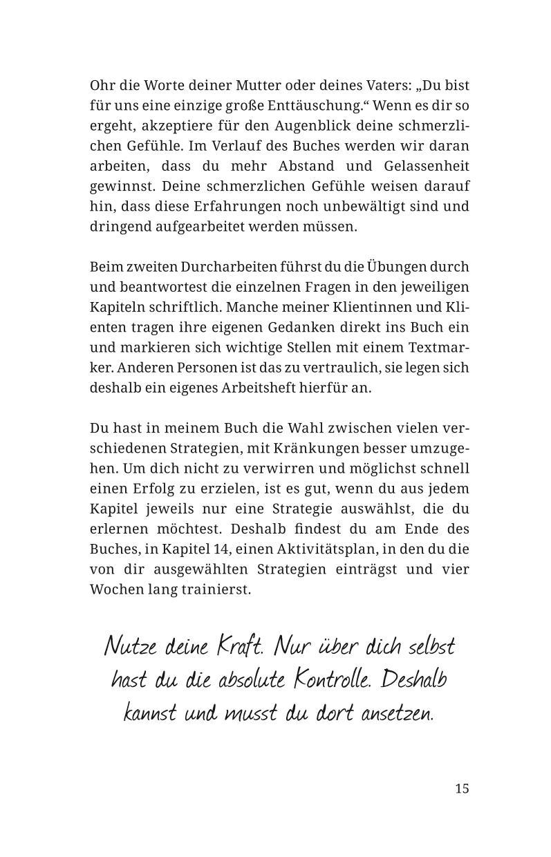 Beispielinhalt (Bild) Ab heute kränkt mich niemand mehr