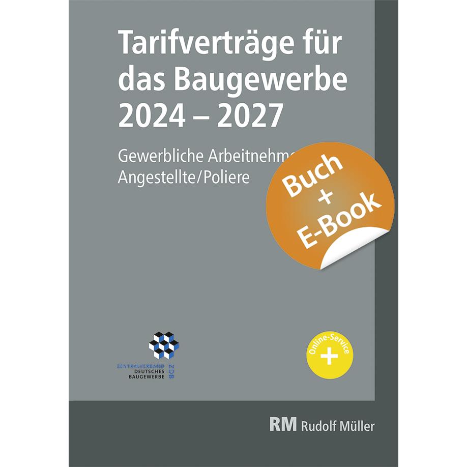 Vorderes Coverbild Tarifverträge für das Baugewerbe 2024-2027- mit E-Book