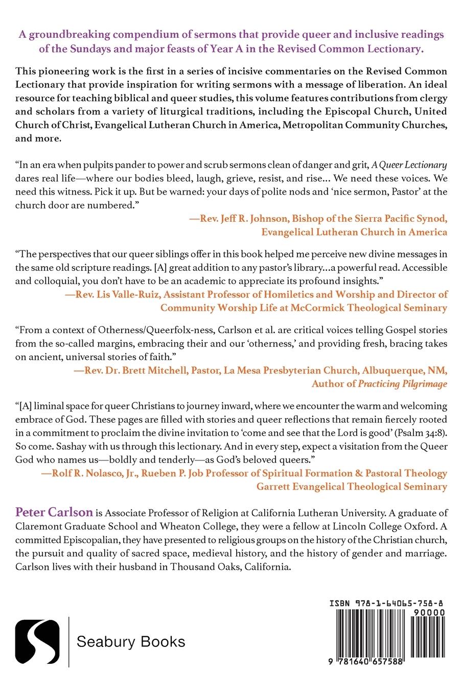 Rückseitencover A Queer Lectionary