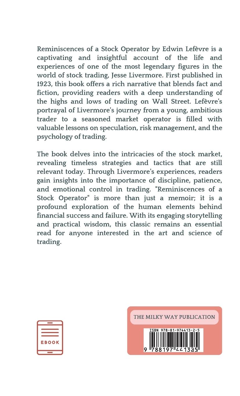 Rückseitencover Reminiscences of a Stock Operator