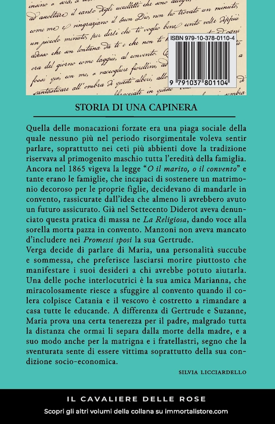 Rückseitencover Storia di una capinera