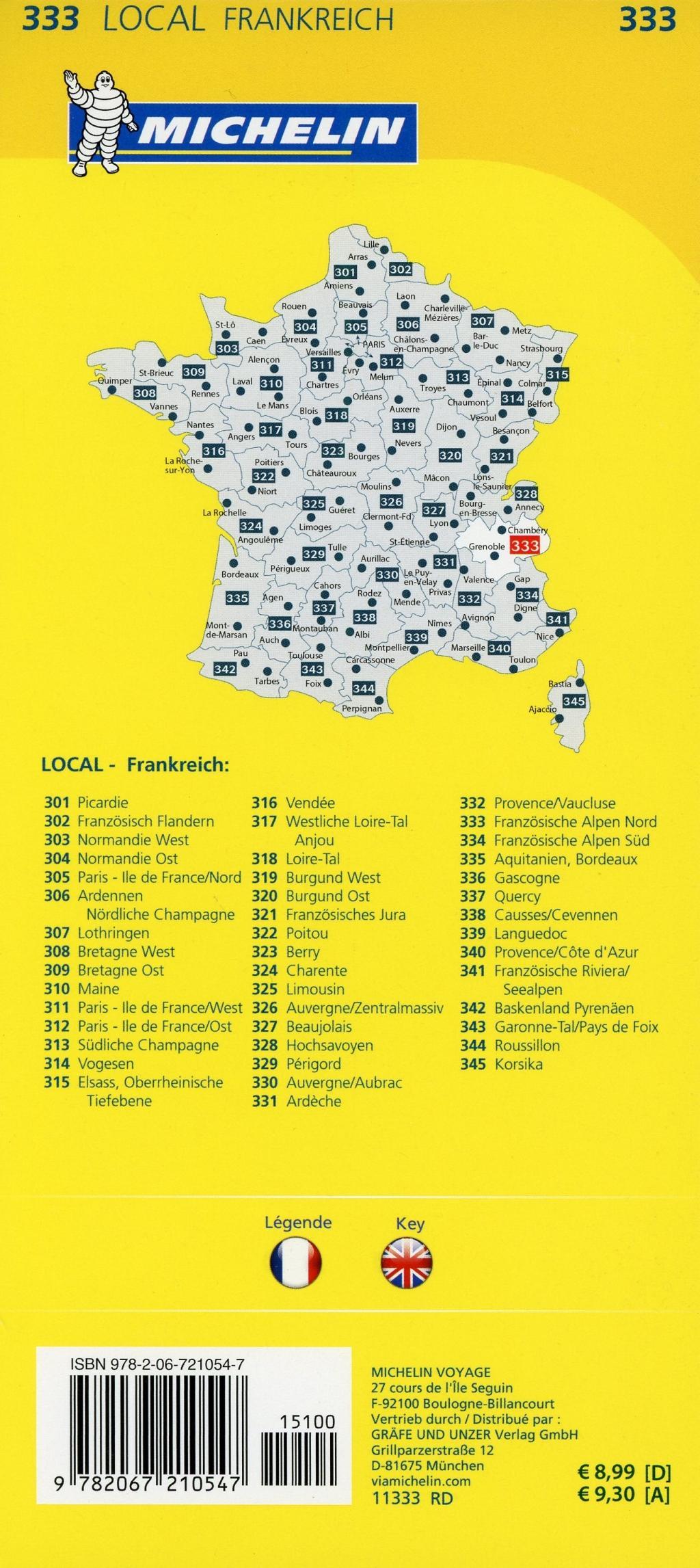 Beispielinhalt (Bild) Michelin Französische Alpen Nord