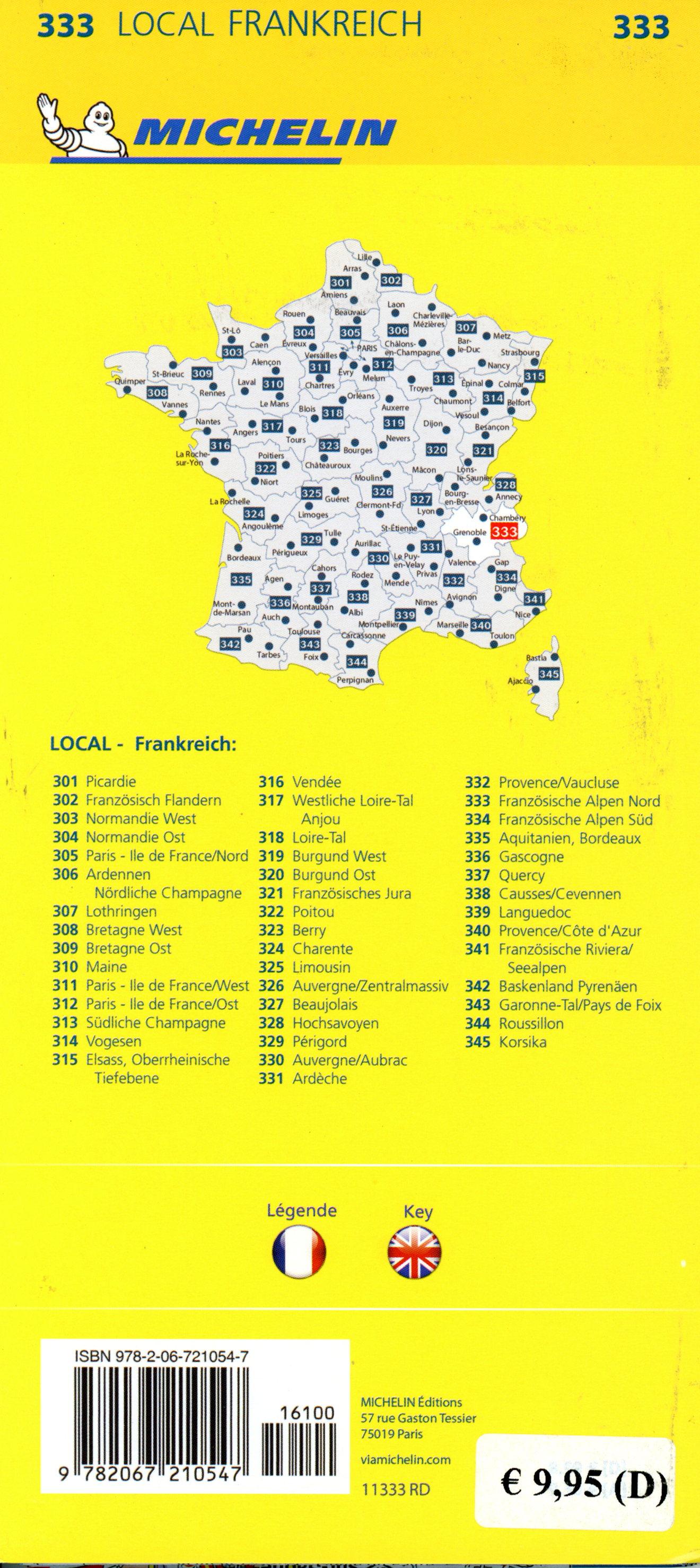 Beispielinhalt (Bild) Michelin Französische Alpen Nord