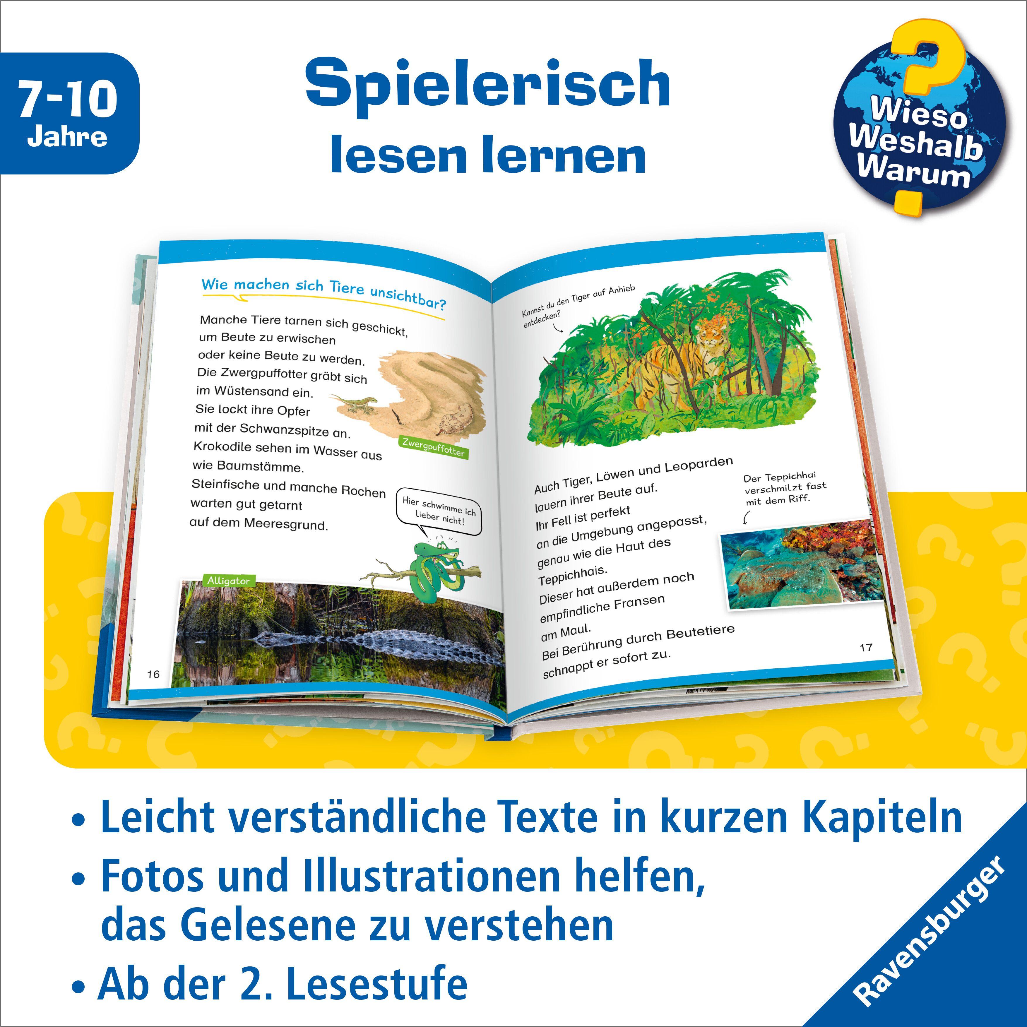 Beispielinhalt (Bild) Wieso? Weshalb? Warum? Erstleser, Band 16 - Gefährliche Tiere