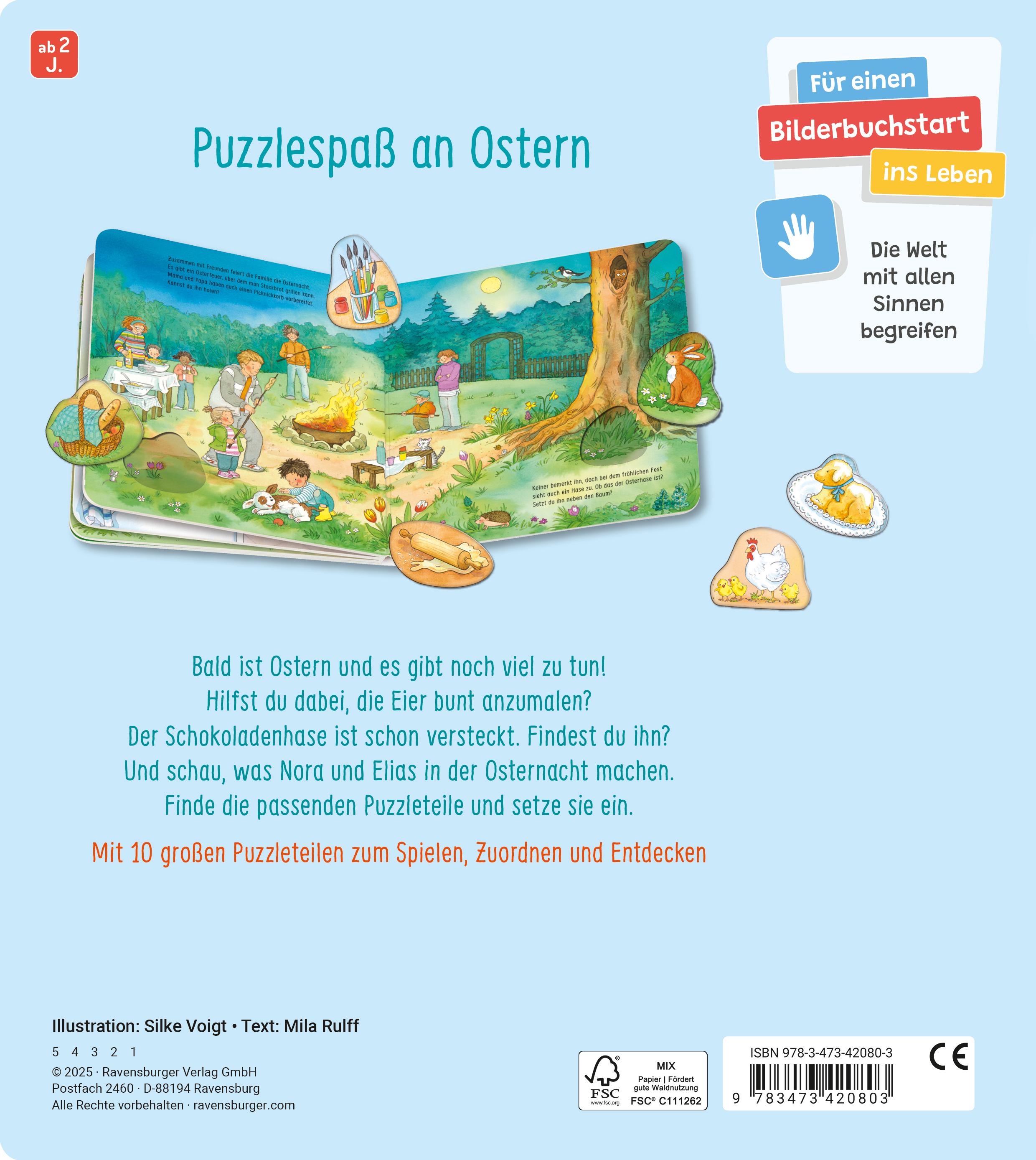 Rückseitencover Mein großes Puzzle-Spielbuch - Ostern