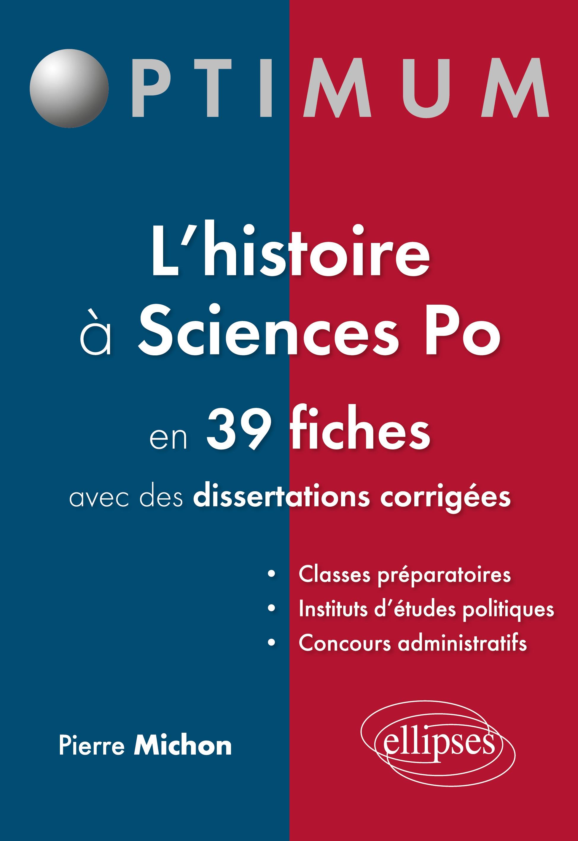 Vorderes Coverbild L'histoire à Sciences po en 39 fiches (et dissertations corrigées)