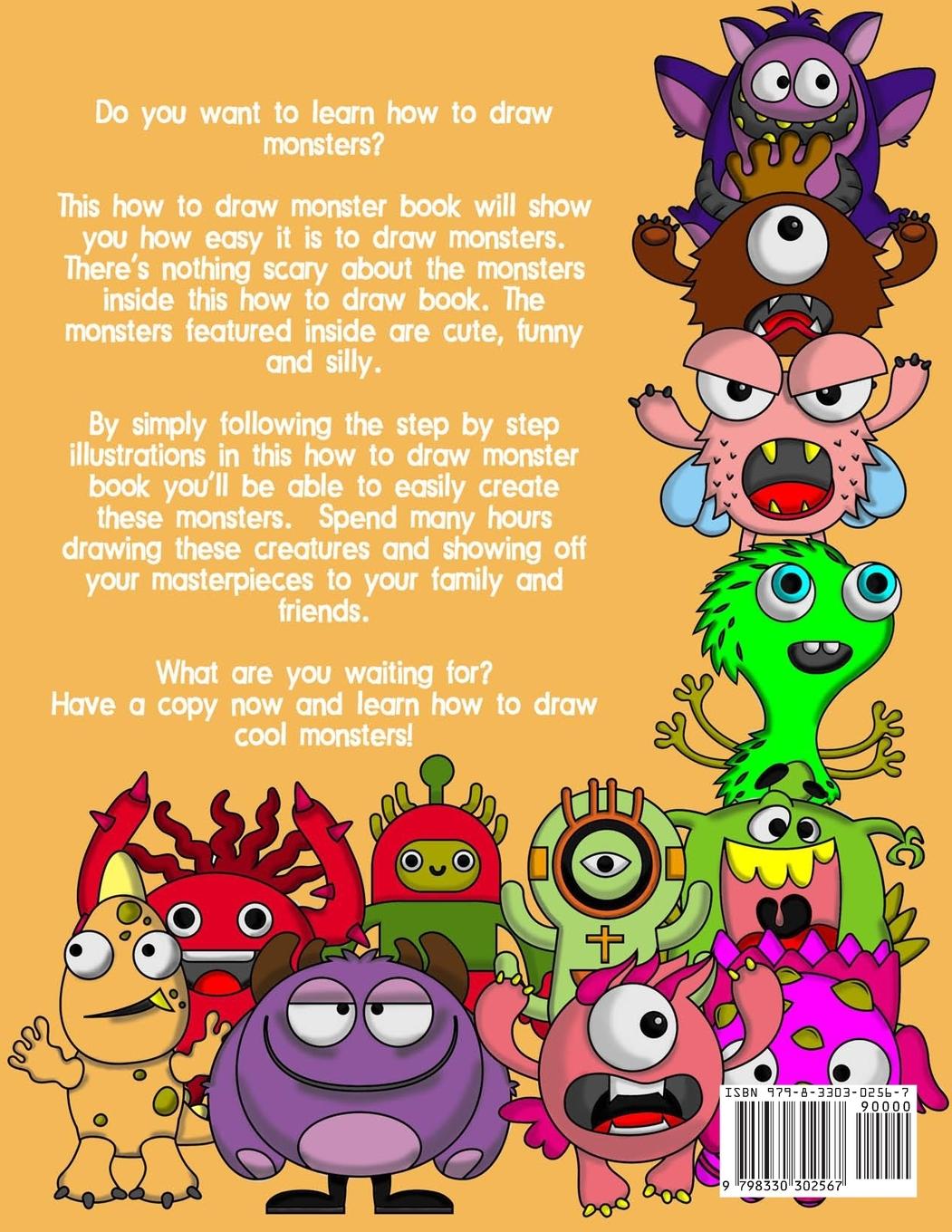 Rückseitencover How to Draw Cute Monsters