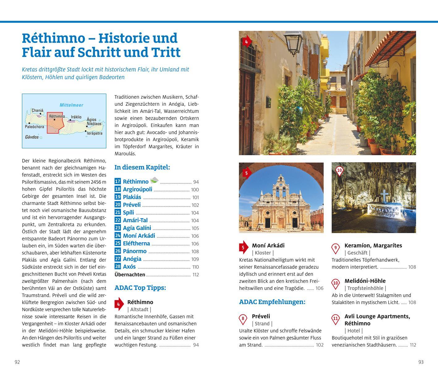 Beispielinhalt (Bild) ADAC Reiseführer plus Kreta