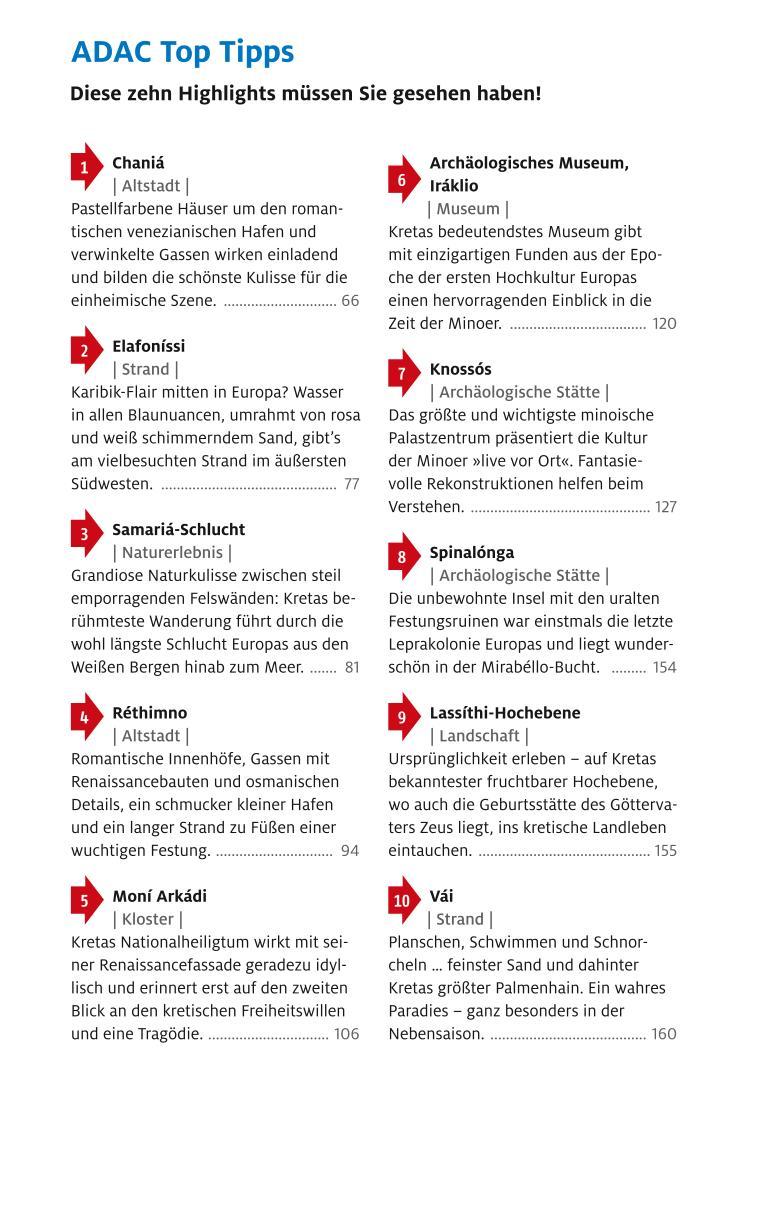 Beispielinhalt (Bild) ADAC Reiseführer plus Kreta