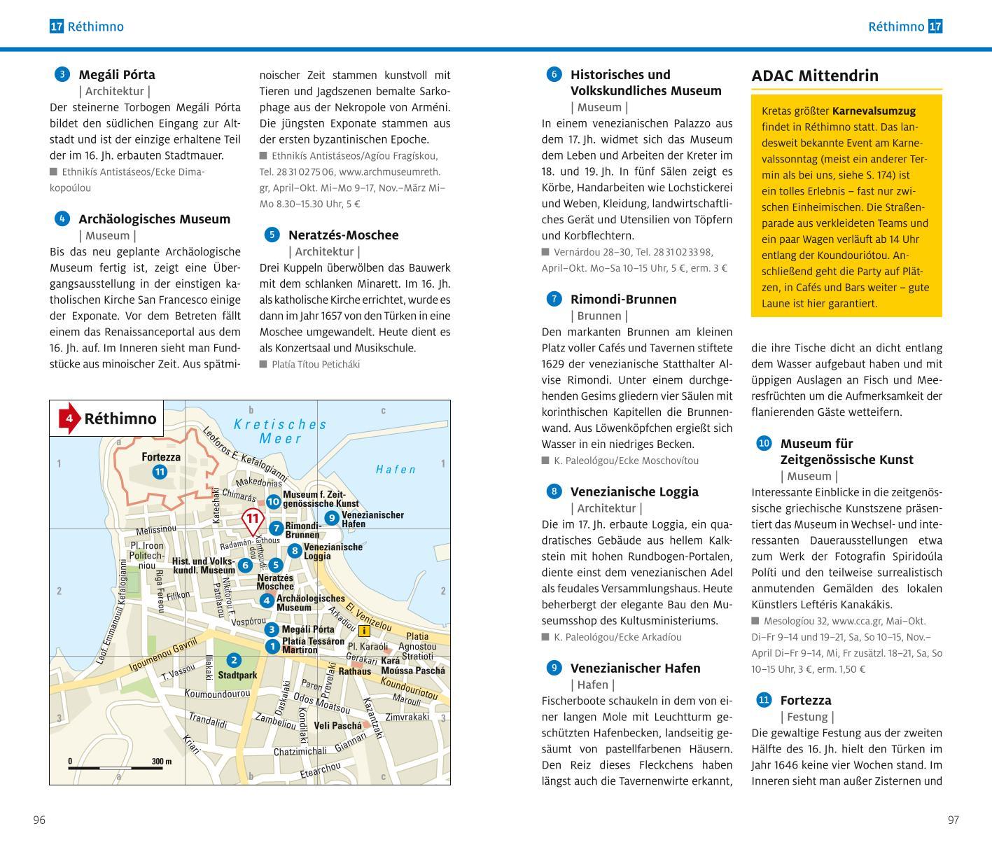 Beispielinhalt (Bild) ADAC Reiseführer plus Kreta
