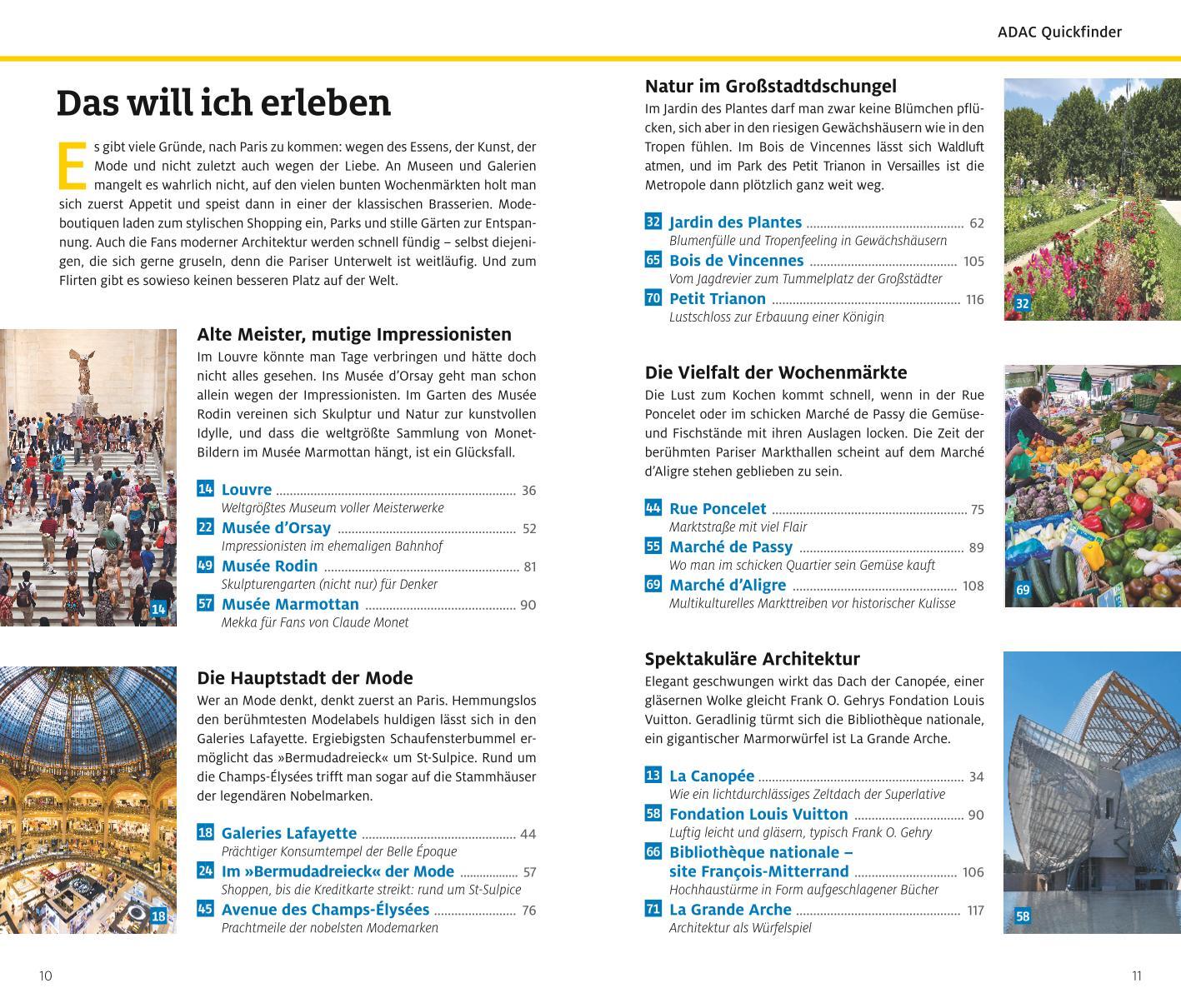 Beispielinhalt (Bild) ADAC Reiseführer Paris