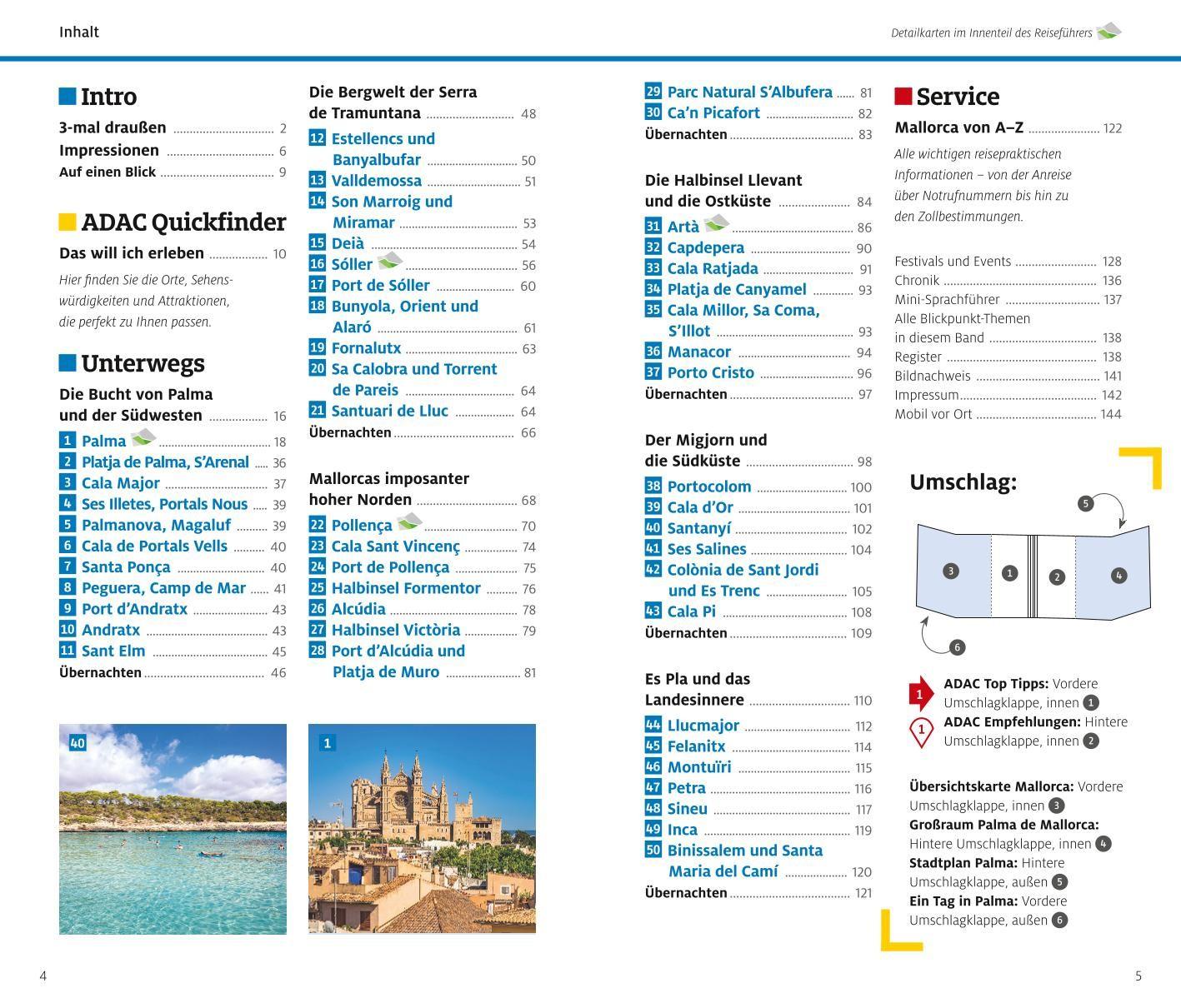 Beispielinhalt (Bild) ADAC Reiseführer Mallorca