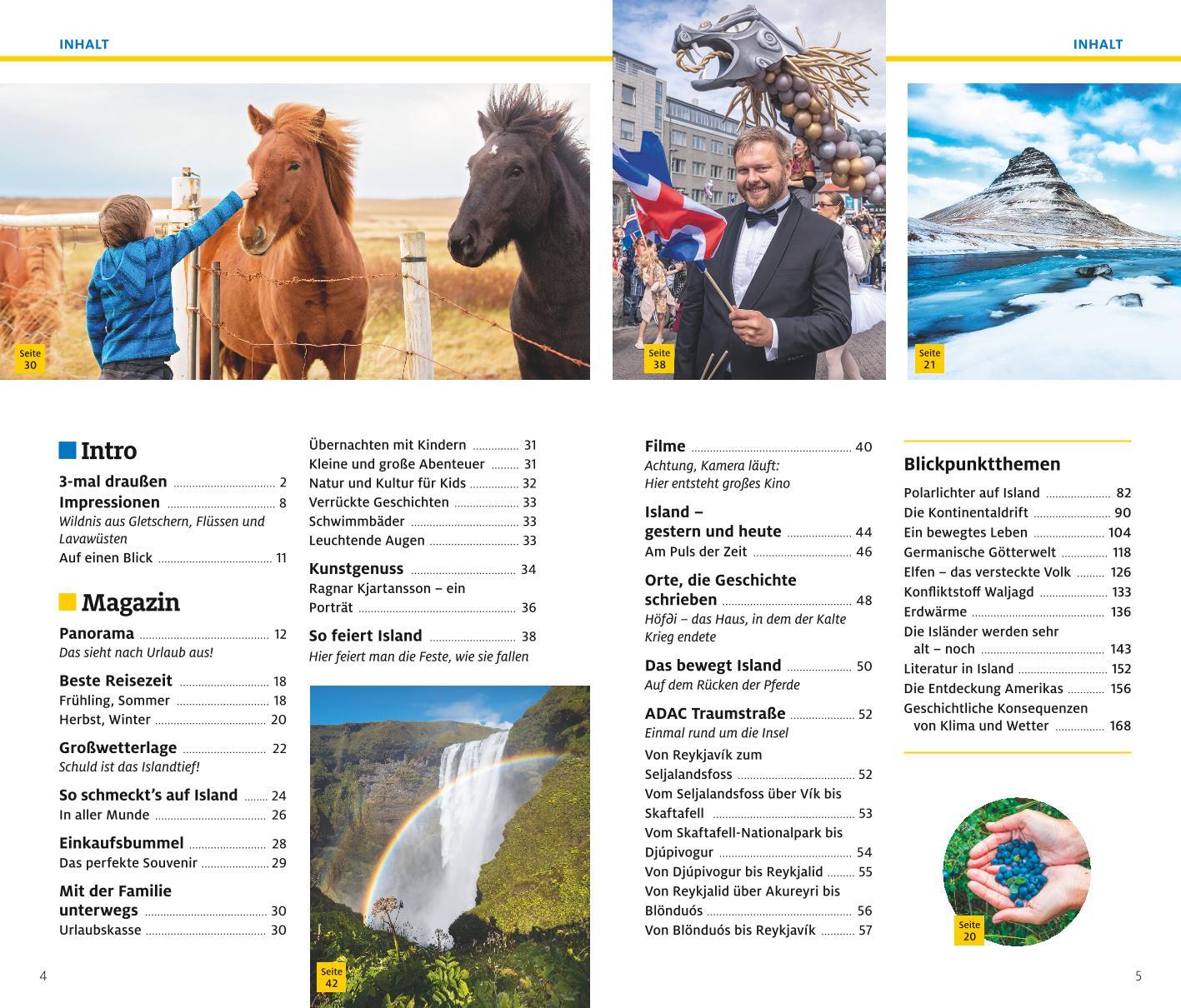 Beispielinhalt (Bild) ADAC Reiseführer plus Island