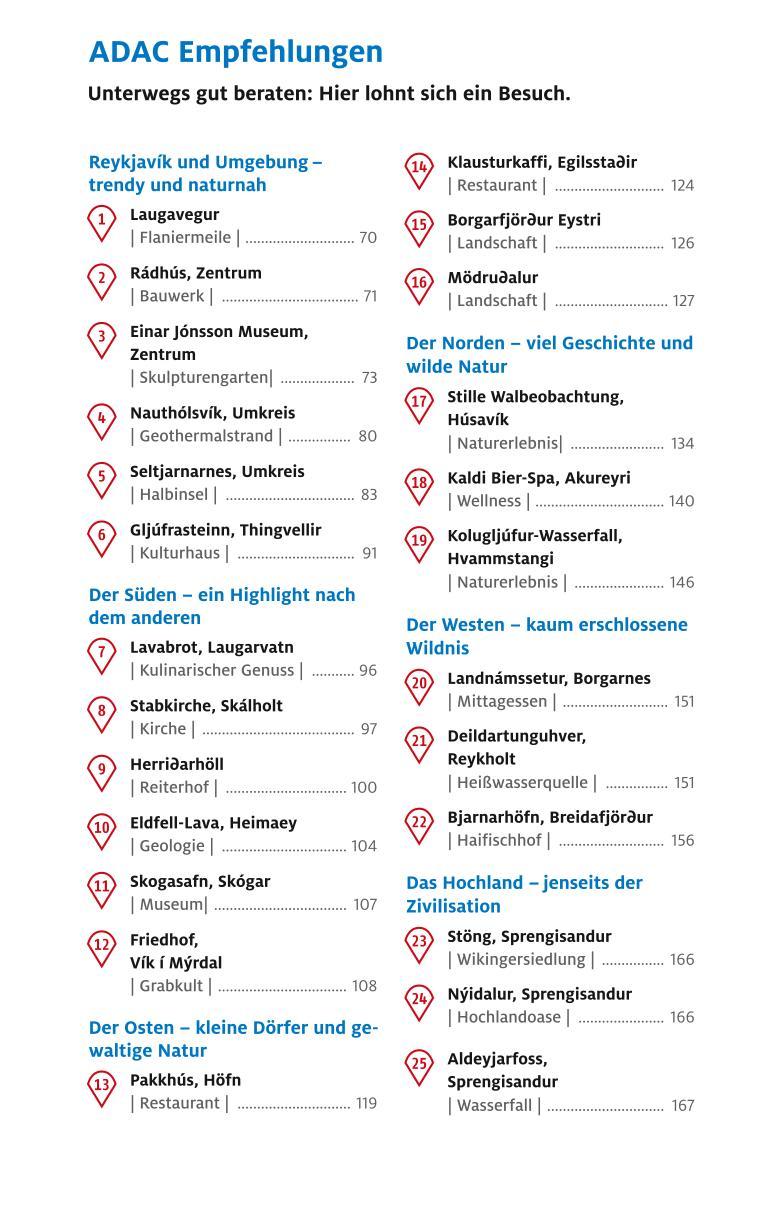 Beispielinhalt (Bild) ADAC Reiseführer plus Island