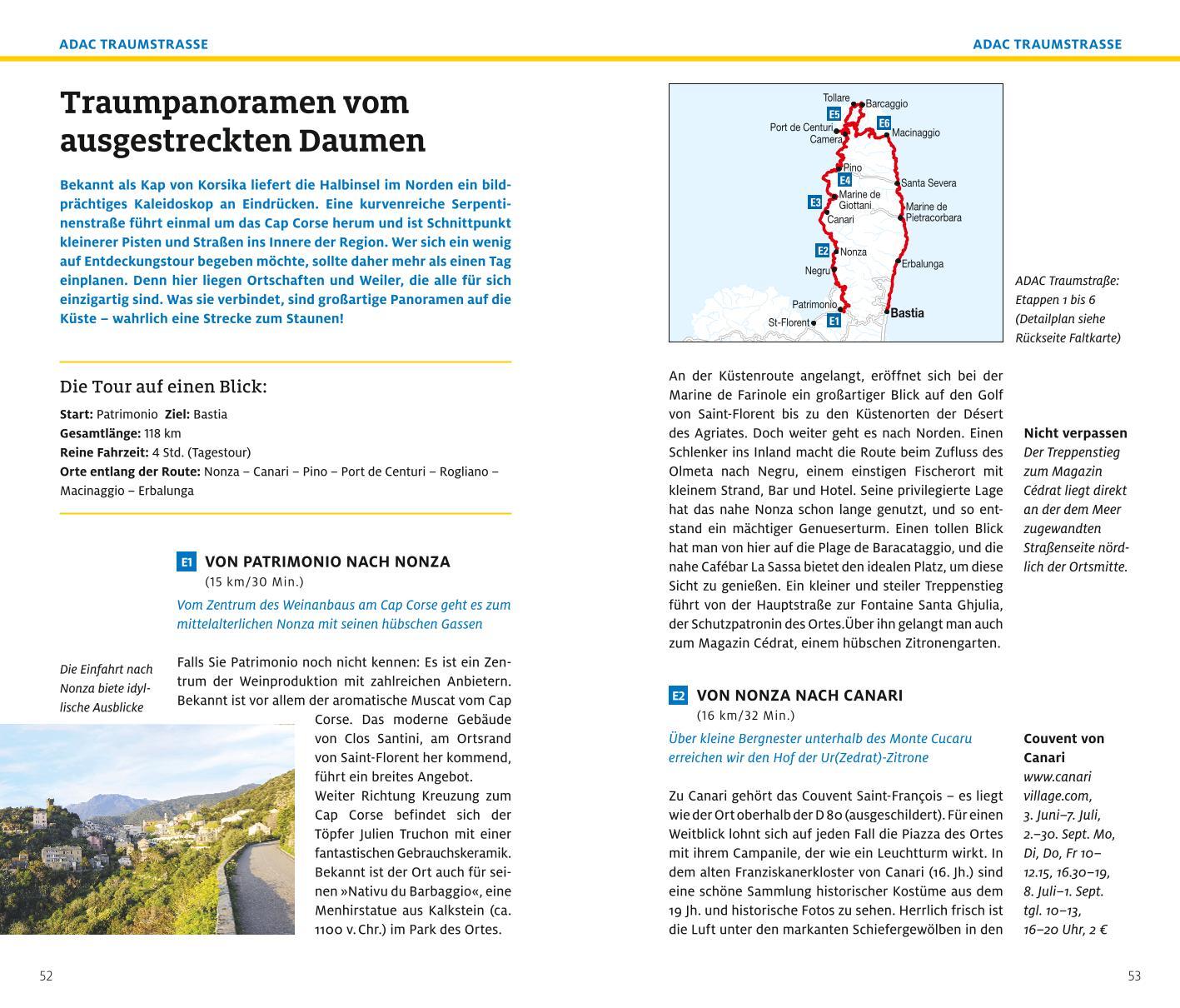 Beispielinhalt (Bild) ADAC Reiseführer plus Korsika