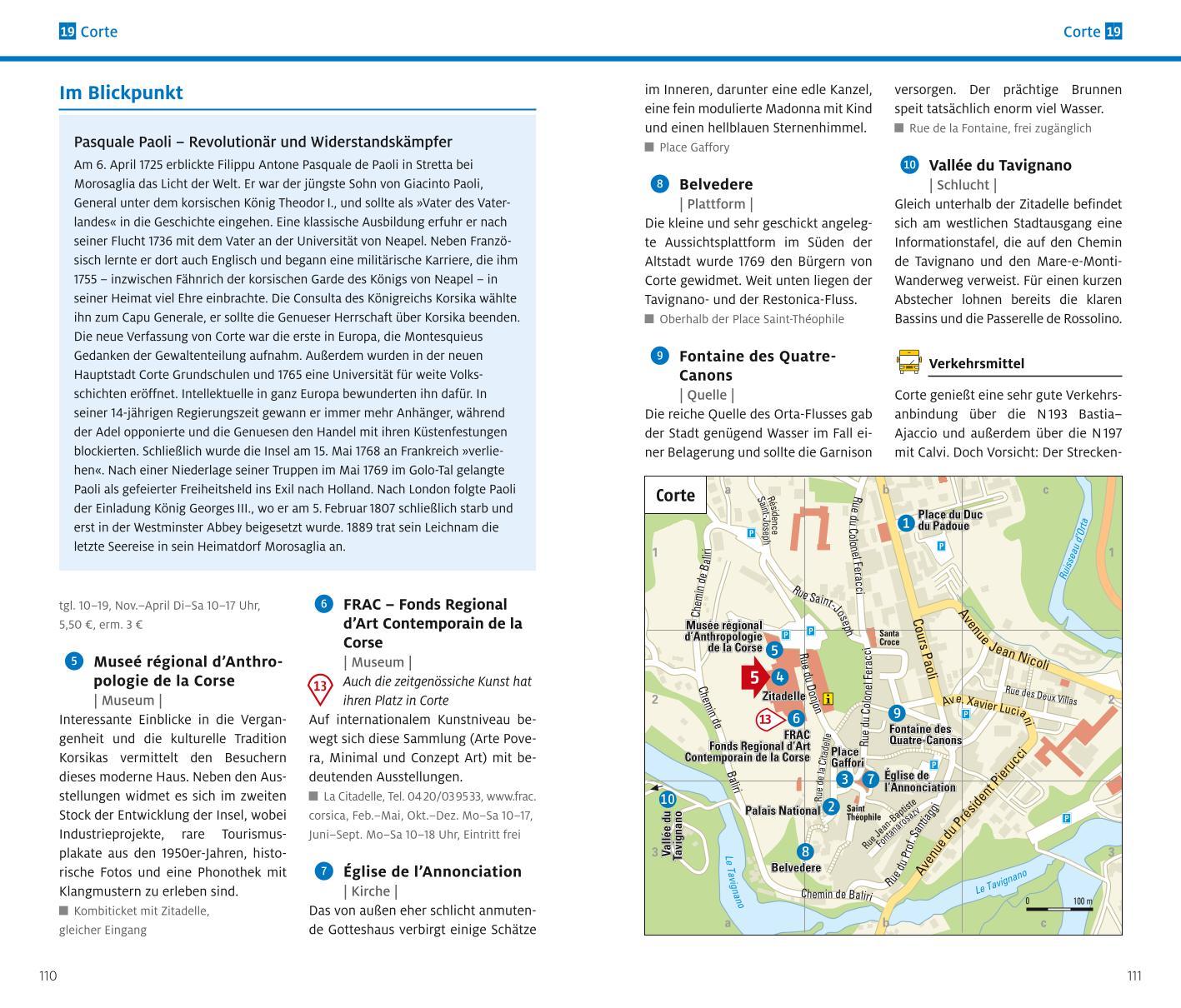Beispielinhalt (Bild) ADAC Reiseführer plus Korsika