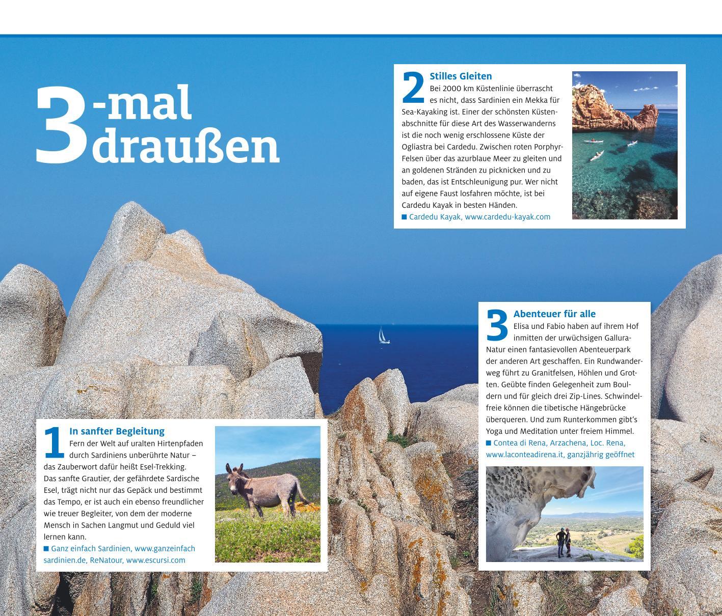 Beispielinhalt (Bild) ADAC Reiseführer plus Sardinien