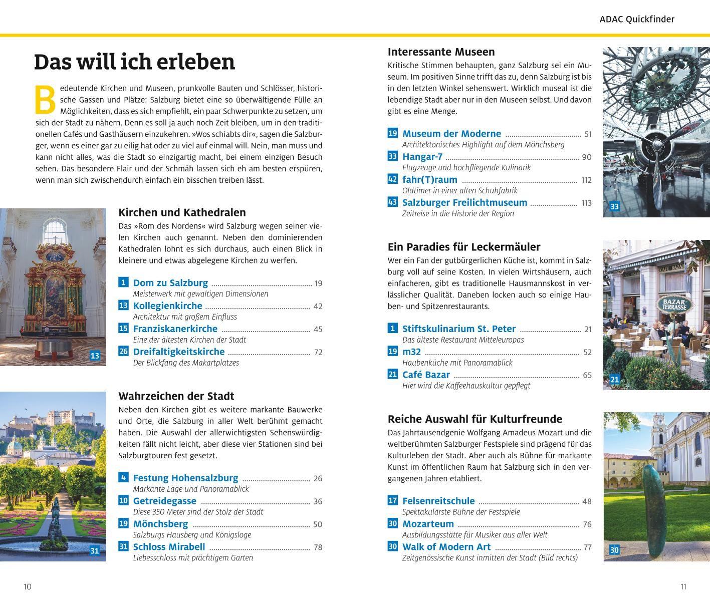 Beispielinhalt (Bild) ADAC Reiseführer Salzburg