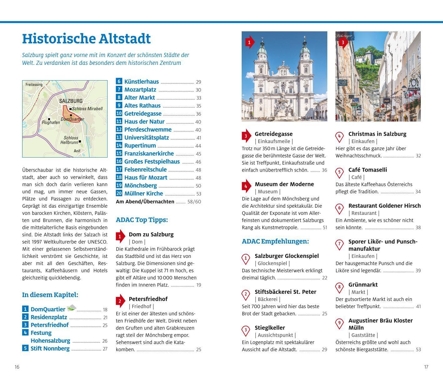 Beispielinhalt (Bild) ADAC Reiseführer Salzburg