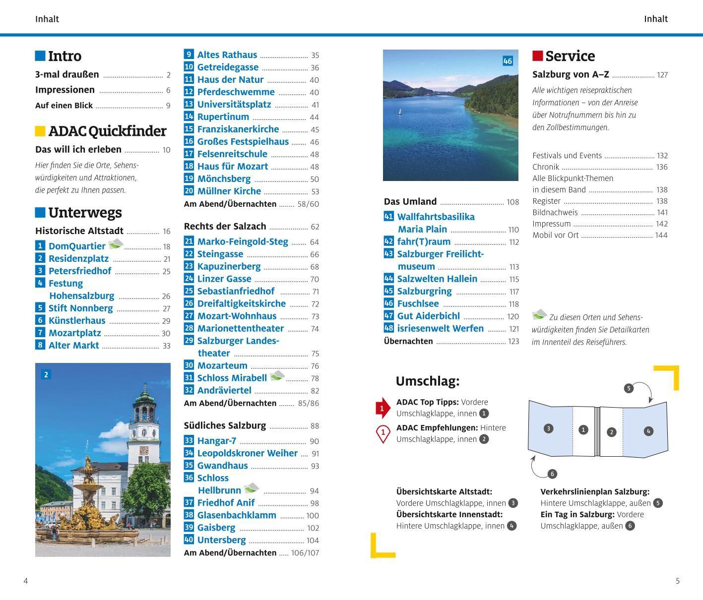 Beispielinhalt (Bild) ADAC Reiseführer Salzburg